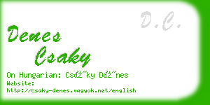 denes csaky business card